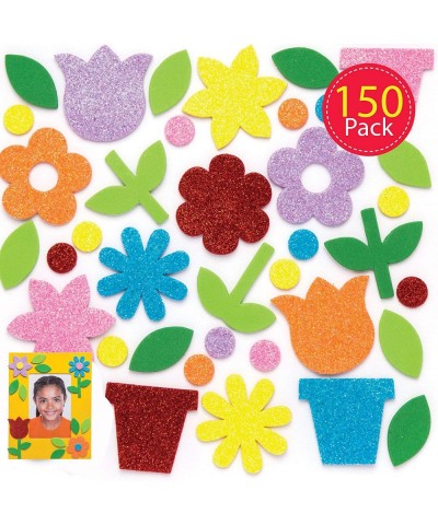 AW337 Flower Garden Glitter Stickers - Pack of 156 Self Adhesives Perfect for Children to Decorate Collages and Crafts Ideal ...