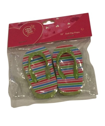 Flip Flops for Dolls - Flip Flops Fits All 18 inch Dolls (Green Polka dot) $15.98 Doll Accessories