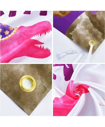 Watercolor Dinosaur Backdrop - 73'' x 43'' Dinosaur Birthday Party Supplies for Girls Kids Indoor Outdoor Photography Backgro...