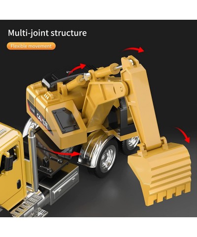 3 Pack of Diecast Engineering Construction Vehicles Dump Truck Digger Mixer Truck 1/50 Scale Metal Collectible Model Cars Pul...