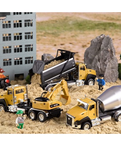 3 Pack of Diecast Engineering Construction Vehicles Dump Truck Digger Mixer Truck 1/50 Scale Metal Collectible Model Cars Pul...