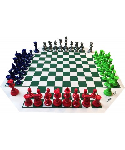 Four Player Chess Set Chess Board for Team Chess Combination Chess Game for Up to 4 Players Unique Chess Sets for Adults and ...