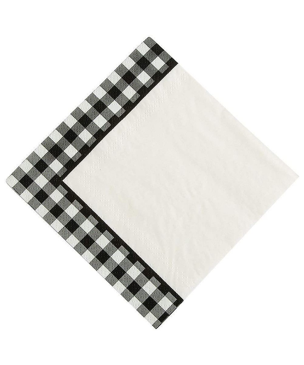 Black Gingham Beverage Napkin for Party - Party Supplies - Print Tableware - Print Napkins - Party - 16 Pieces $16.42 Kids' P...