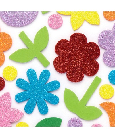 AW337 Flower Garden Glitter Stickers - Pack of 156 Self Adhesives Perfect for Children to Decorate Collages and Crafts Ideal ...