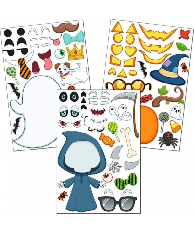 36 PCS Make-a-face Sticker Sheets Make Your Own Halloween Characters Mix and Match Sticker with Full Body Design Vampire Witc...