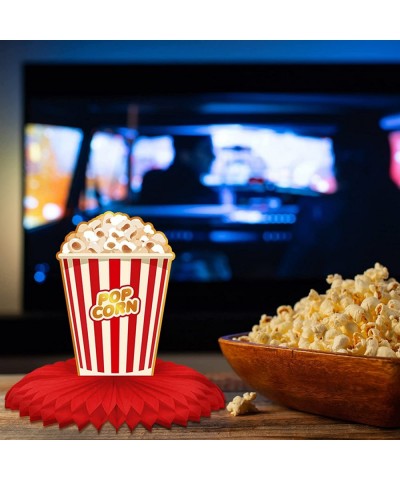 12 Pieces Movie Honeycomb Centerpiece Movie Night Party Decoration Microphone Ticket Star Video Paper Centerpiece Sign Movie ...