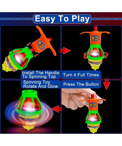 20 Pack LED Light Up UFO Spinning Tops Fidget Toys for Kids Halloween Party Favors Stress Relief Toys Gyroscope Flashing Ligh...