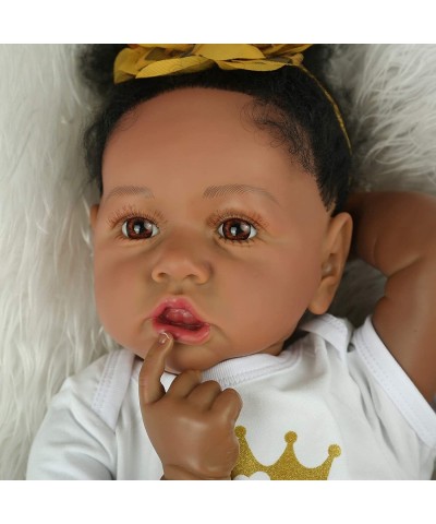 Reborn Baby Doll Black 20 Inch Realistic American African Reborn Baby Doll Girl $104.77 Dolls