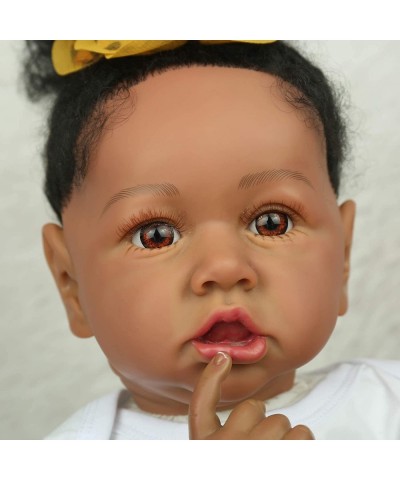 Reborn Baby Doll Black 20 Inch Realistic American African Reborn Baby Doll Girl $104.77 Dolls