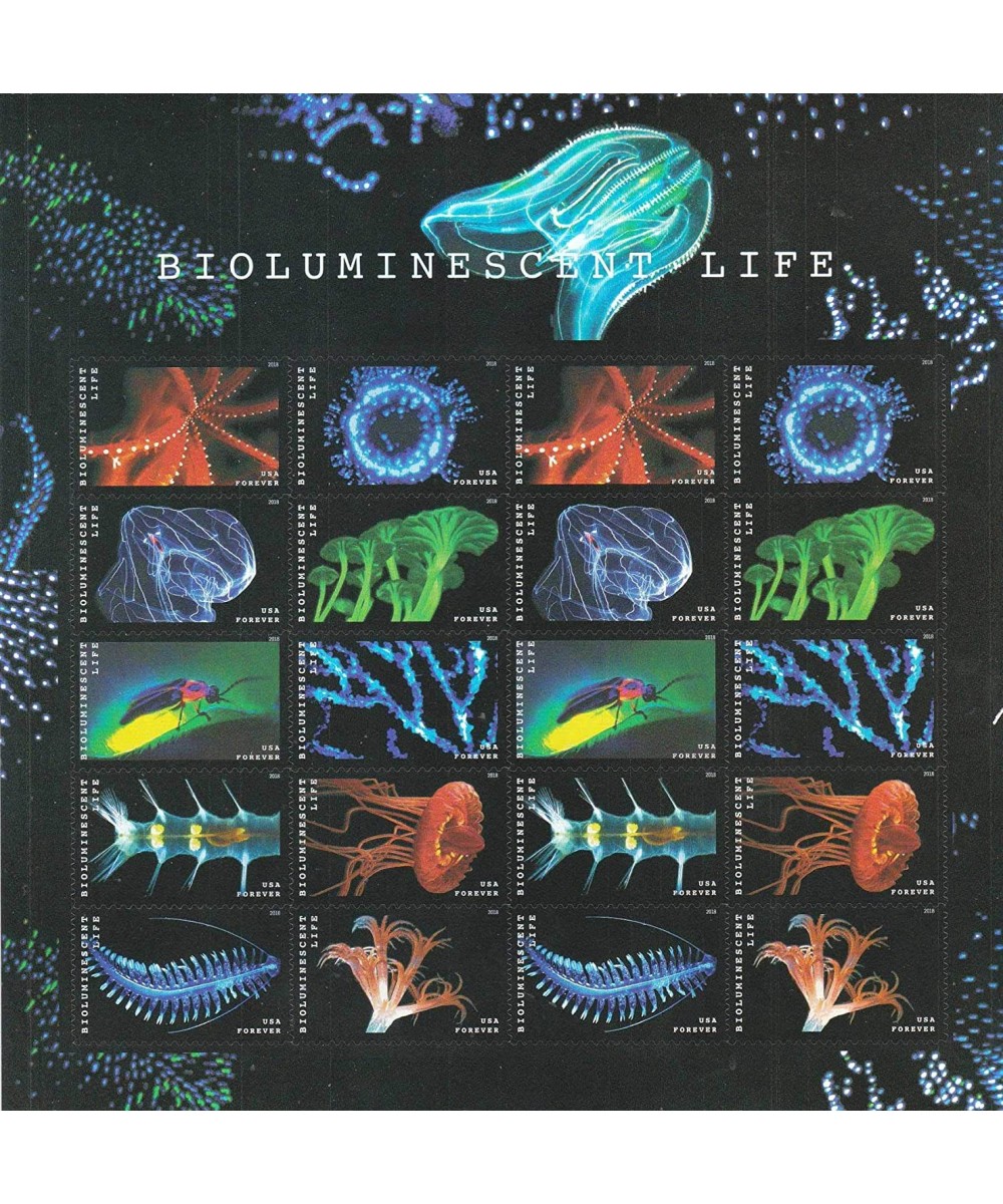 Forever Stamp: Bioluminescence (1 Sheets (20 Stamps)) $57.38 Collectibles Display & Storage