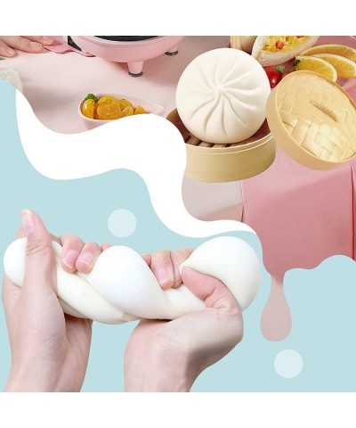 Dumpling Squishy Fidget Toy Dumpling Stress Ball Steamed Stuffed Bun Squeezing Stress Relief Toy Dough Balls Squishy Dumpling...