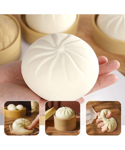 Dumpling Squishy Fidget Toy Dumpling Stress Ball Steamed Stuffed Bun Squeezing Stress Relief Toy Dough Balls Squishy Dumpling...