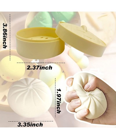 Dumpling Squishy Fidget Toy Dumpling Stress Ball Steamed Stuffed Bun Squeezing Stress Relief Toy Dough Balls Squishy Dumpling...