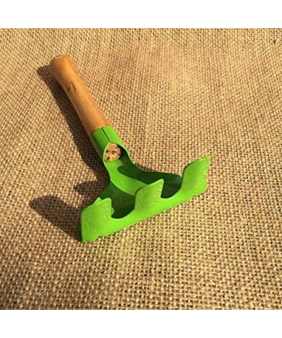 Garden Tools 3-Piece Set Metal Kiddie Trowel Rake & Shovel with Sturdy Wooden Handle Children Beach Sandbox Toy Safe Mini Gar...