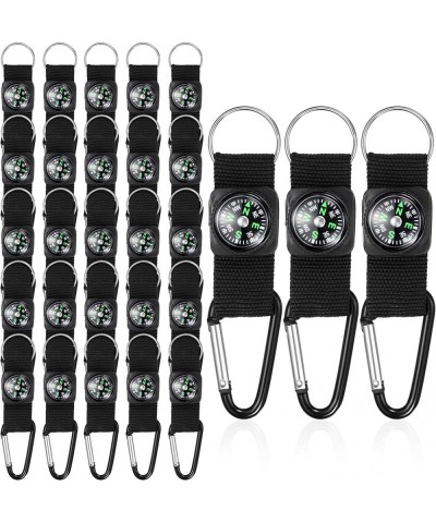 28 Pieces Belt Clip Compass kids Compass Black Prize Belt Compass Keychain for Camo Birthday Party Supplies Outdoors Adventur...