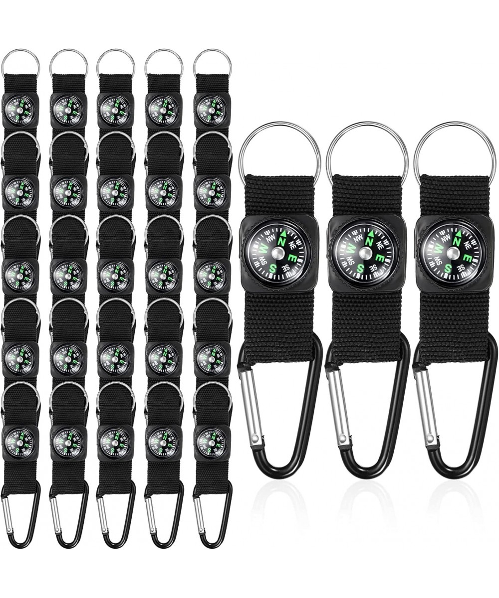 28 Pieces Belt Clip Compass kids Compass Black Prize Belt Compass Keychain for Camo Birthday Party Supplies Outdoors Adventur...