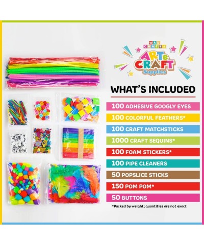 Arts and Crafts Supplies for Kids - 1750 pcs Crafting for School Kindergarten Homeschool - Supplies Set for Kids Craft Art - ...