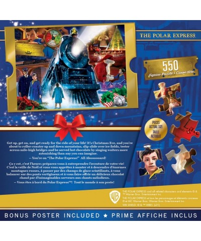 550 Piece Glitter Christmas Jigsaw Puzzle - Polar Express Ride 550-18" x24 $25.12 Jigsaw Puzzles