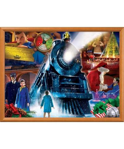 550 Piece Glitter Christmas Jigsaw Puzzle - Polar Express Ride 550-18" x24 $25.12 Jigsaw Puzzles