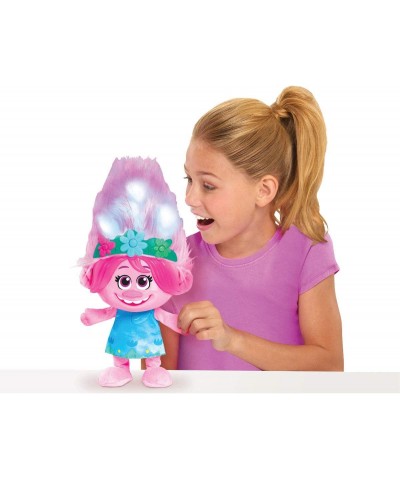 DreamWorks TrollsTopia Color Poppin’ Poppy Interactive Plush with 5 Modes Lights and Sounds Sings "Trolls Just Wanna Have Fun...