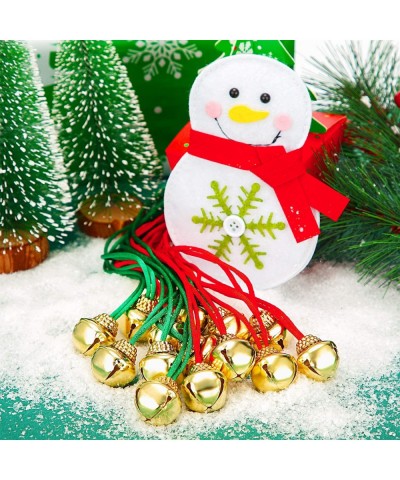 24 Pieces Christmas Bell Necklaces Large Gold Red Green Bell Necklaces for Craft Holiday Party Supplies (Lovely Colors) $17.1...