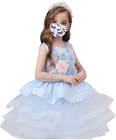 Kids Butterfly Disposable Face_mask 3-Ply Face Bandanas Breathable for Boys Girls $17.87 Kids' Dress-Up Accessories