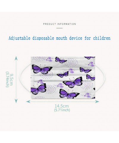 Kids Butterfly Disposable Face_mask 3-Ply Face Bandanas Breathable for Boys Girls $17.87 Kids' Dress-Up Accessories