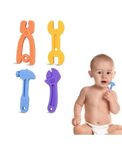 Baby Teething Toys Teethers for Babies 3-12 Months Freezer BPA Free Silicone Baby Chew Toys for Sensory Exploration and Teeth...