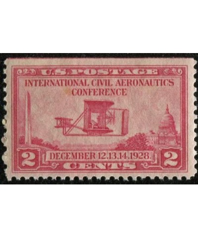 WRIGHT BROTHER'S AIRPLANE ~ CIVIL AERONAUTICS 649 Single US Postage Stamp (Issued on December 12 1928) $14.30 Collectibles Di...