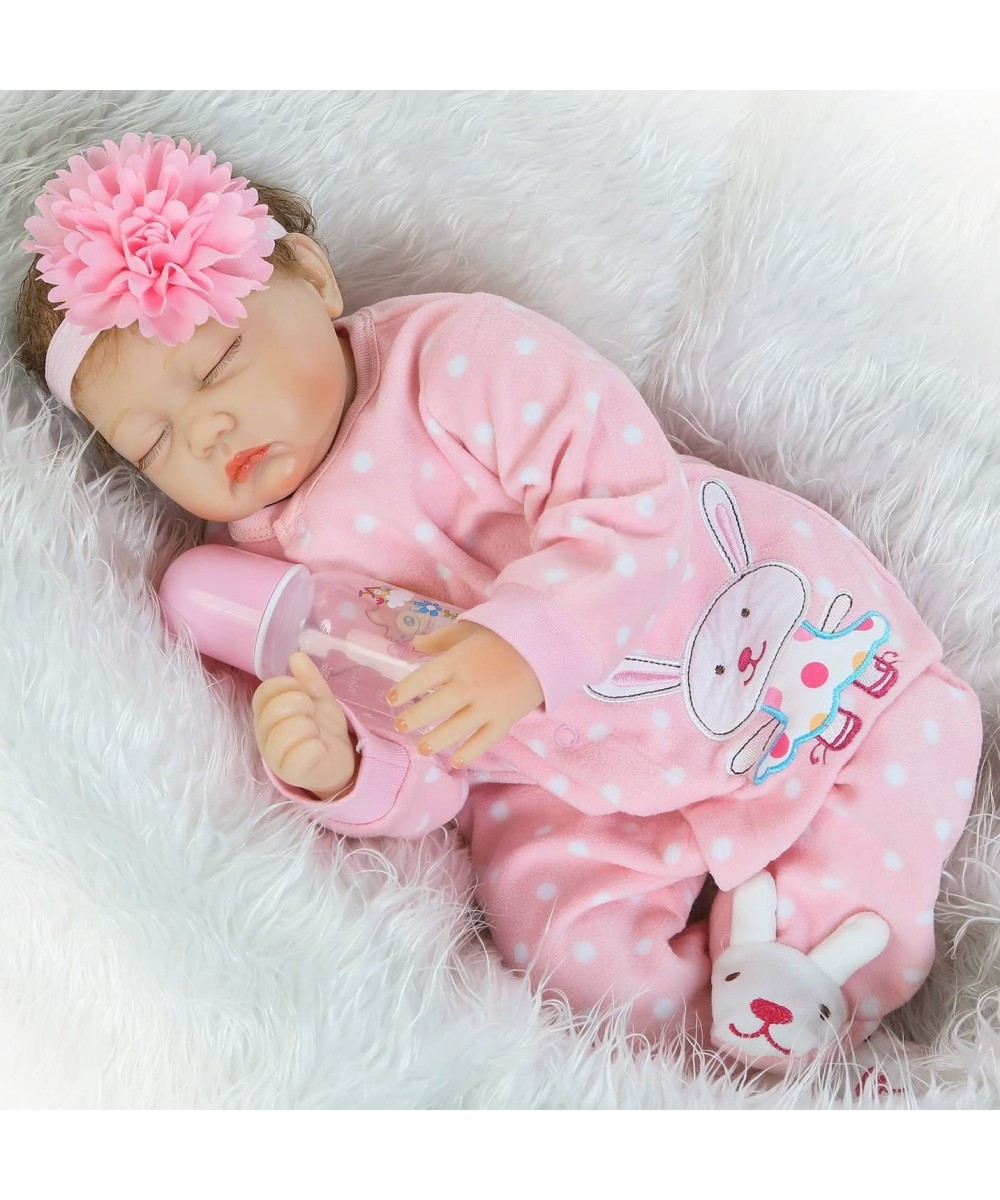 Realistic Baby Dolls Girl 22 Inch Eyes Open Handmade Weighted Vinyl Silicone Newborn Baby Doll Lifelike Children Gifts $88.68...