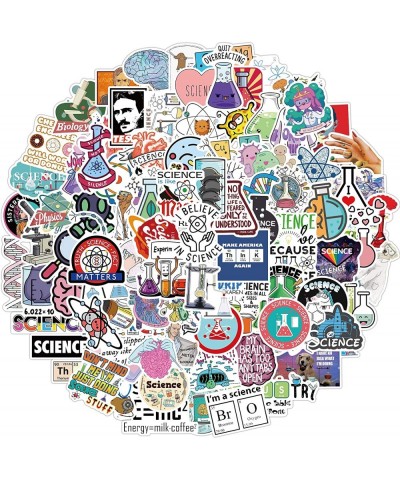 Science Stickers 100pcs Biology Stickers Chemistry Stickers Funny Vinyl Waterproof Computer Stickers for Kids Teens Laptop Wa...