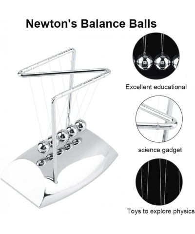 High-Grade Metal Newton's Cradle Balance Steel Balls Physics Science Pendulum Ornaments Toy Desk Men and Women Newtons Cradle...