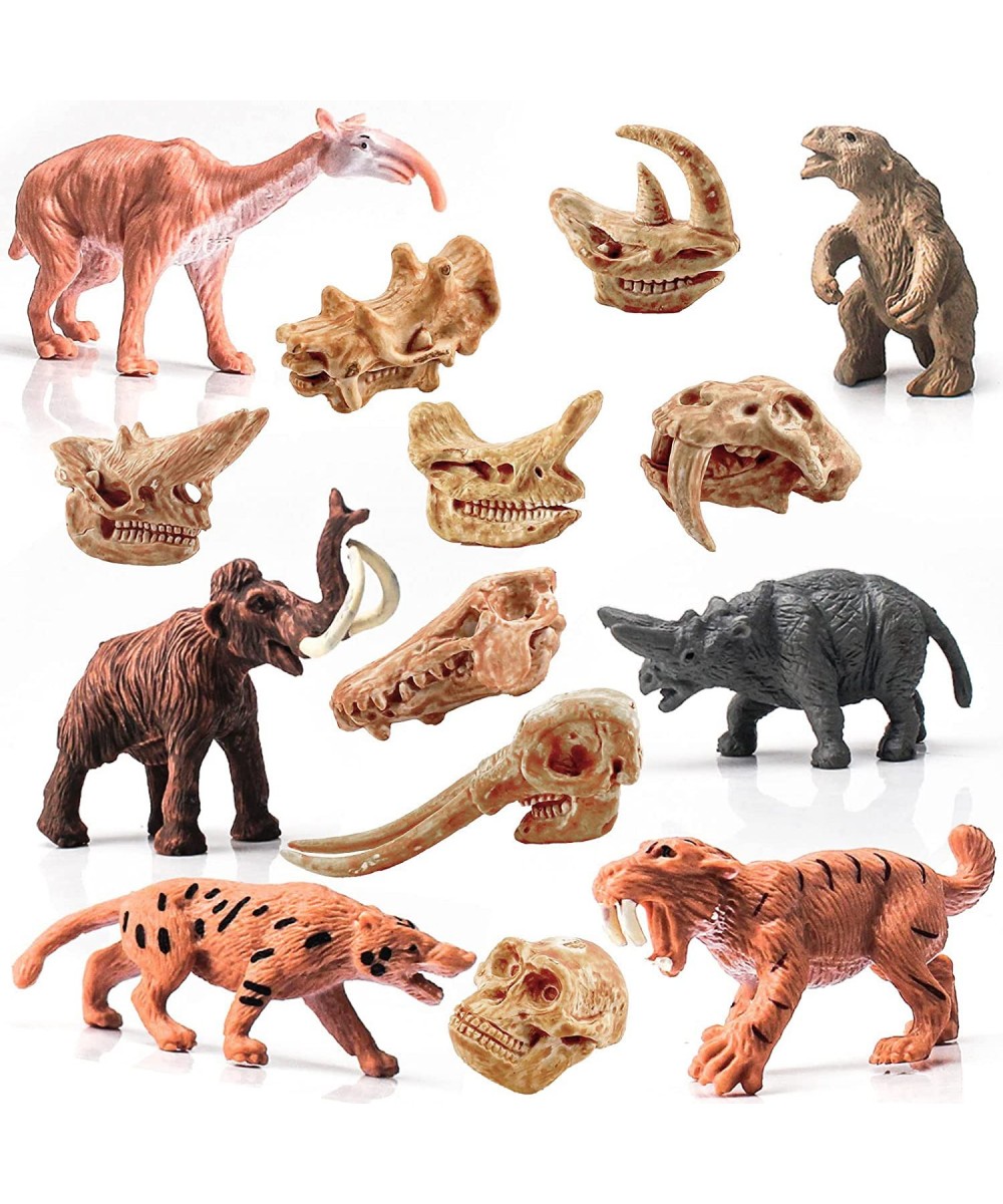 Realistic Prehistoric Animals and Animal Dinosaur Skull Model Toy Playset Science Educational Cognitive Toys for Kids Age 5 6...