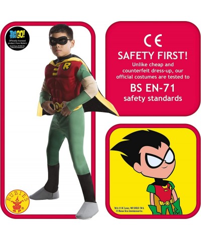 Rubies DC Comics Teen Titans Deluxe Muscle Chest Robin Costume Small $60.89 Kids' Costumes