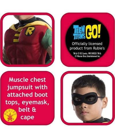 Rubies DC Comics Teen Titans Deluxe Muscle Chest Robin Costume Small $60.89 Kids' Costumes