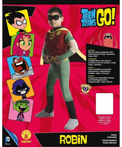 Rubies DC Comics Teen Titans Deluxe Muscle Chest Robin Costume Small $60.89 Kids' Costumes