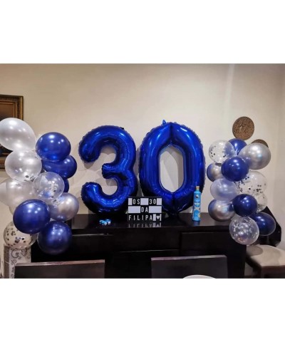 Navy Blue Balloons Garland Kit Navy and Silver White Balloons Arch with Balloon Accessories for Graduation Party Baby Shower ...