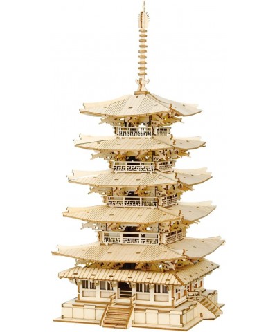 3D Puzzles for Adults Kids DIY Wooden Model Kits Gift on Birthday Christmas - Five-storied Pagoda (275 PCS) $47.35 3-D Puzzles