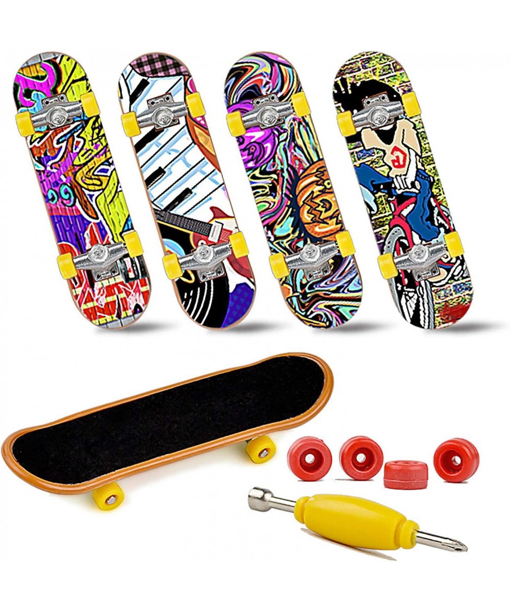 5Pcs Complete Alloy Fingerboard Toy with Tools Street Skateboard Pattern Sensory Finger Toy $19.13 Finger Toys