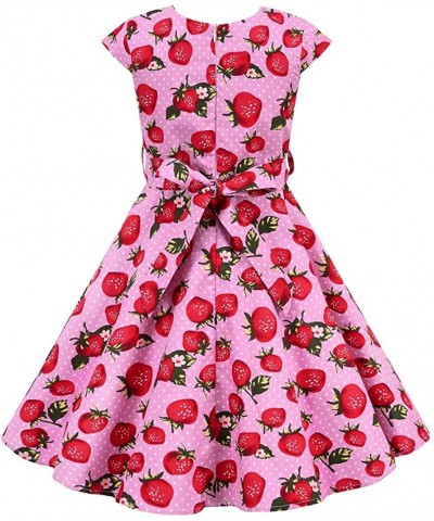 Girls 50s Vintage Polka Dot Flower Swing Rockabilly Prom Party Tea Dress Kids Audrey Wedding Formal Cocktail Evening Gown $20...