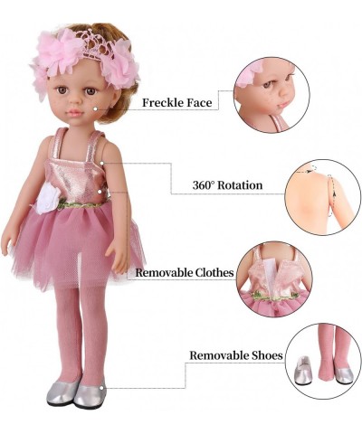 Girl Dolls 14.5 Inch Fashion Dolls Wearing Short Skirt、 Shoes、 Coat、 Blond Hair Realistic Dolls for Kids Over 3 Years Old Bir...