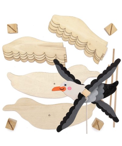 AT839 Seagull Wooden Windmill Kits - Pack of 2 for Kids Arts and Crafts Projects $20.53 Kids' Drawing & Writing Boards