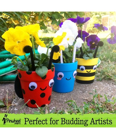 Flower Pot Kit Kids Craft - Art Kits for Kids 4-6 Set Comes with 3 Planters 8 Paints 2 Brushes & Much More - Paint Your Own P...