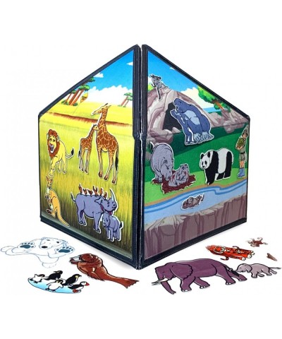 My Little Zoo Interactive 1.25 Ft Tall Felt Playhouse and Board for Early Language and Vocabulary Development with 37 Matchin...