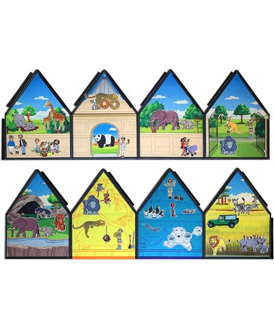 My Little Zoo Interactive 1.25 Ft Tall Felt Playhouse and Board for Early Language and Vocabulary Development with 37 Matchin...