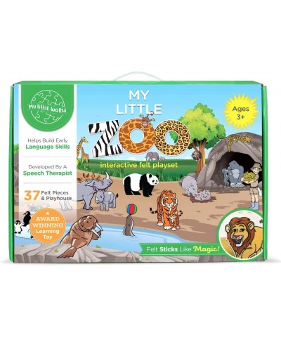 My Little Zoo Interactive 1.25 Ft Tall Felt Playhouse and Board for Early Language and Vocabulary Development with 37 Matchin...