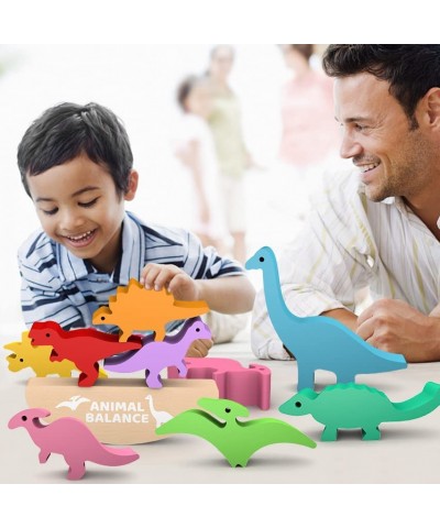 Wooden Stacking Dinosaur Toys for Kids 3-5 Boys Extra Large Wooden Stacking Toys Gift for 2 Year Old Girls Building Blocks fo...