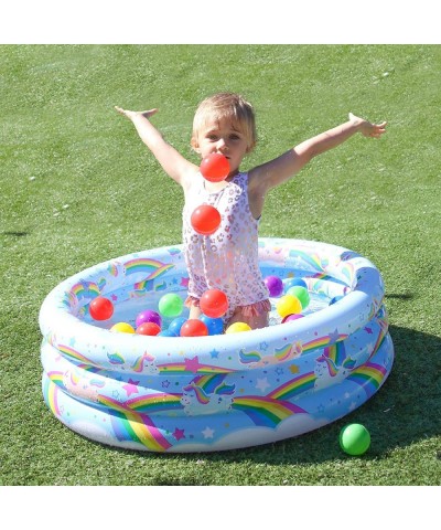 2 Pack 34'' Unicorn Cloud & Rainbow Inflatable Kiddie Pool Set Family Swimming Pool Water Pool Pit Ball Pool for Kids Toddler...