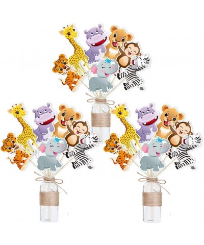 Zoo Jungle Animals Party Centerpieces - 21PCS Safari Theme Party Decorations Table Toppers for Kids Birthday Baby Shower Part...