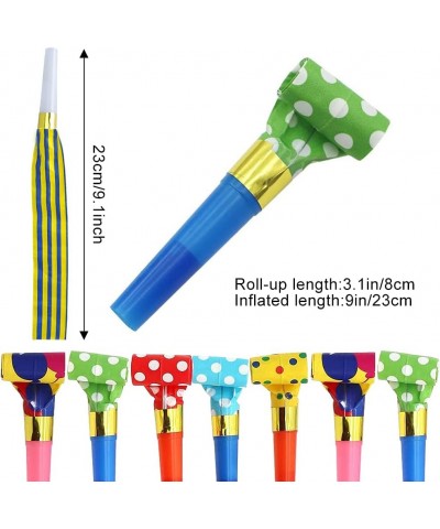 72pcs Party Blowers 2 Kinds of Birthday Blowouts Horns Whistles Musical Paper Noisemakers and Glitter Fringed Metal Blowouts ...